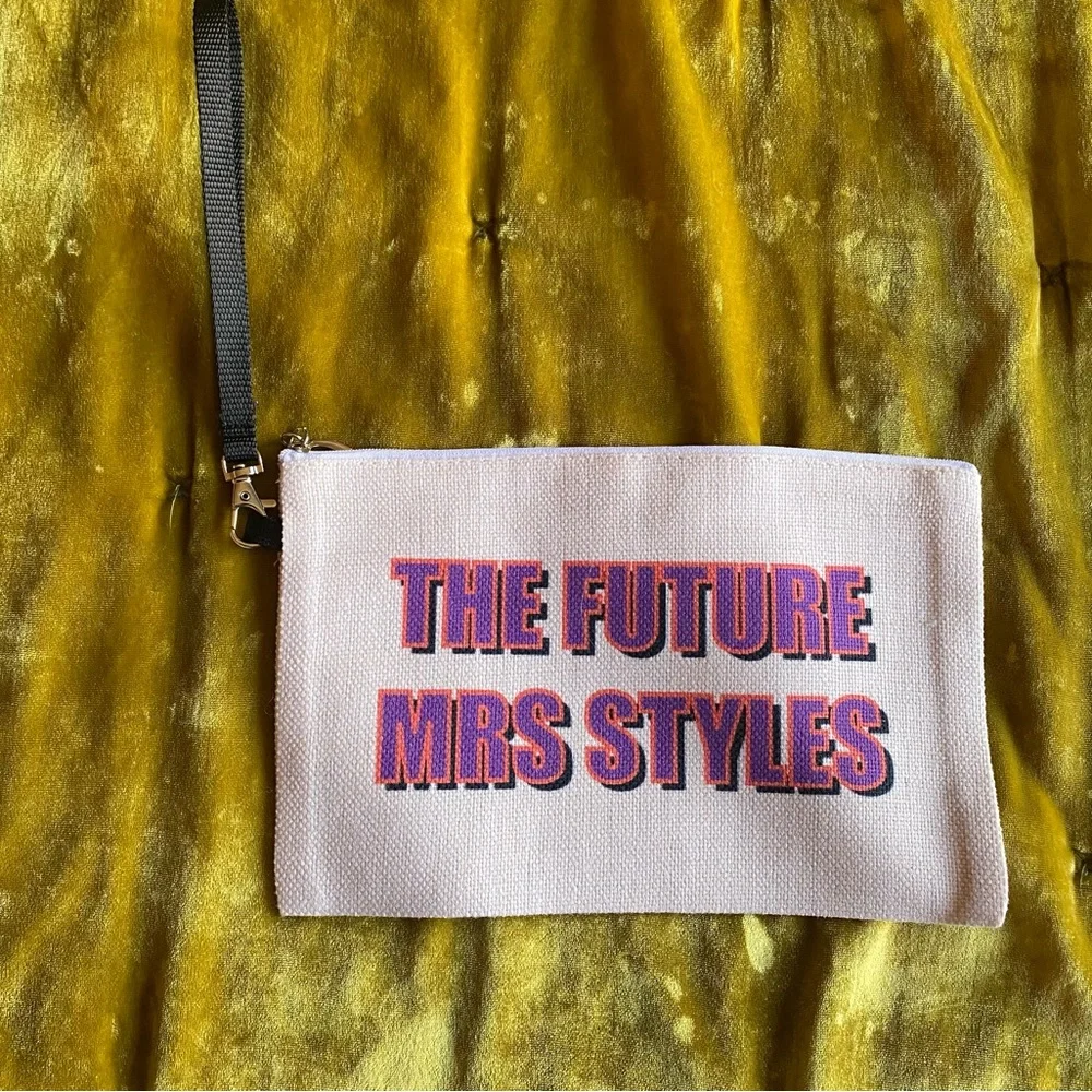 “The Future Mrs Styles” Lightweight Fabric Zipper Pouch Bag